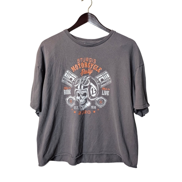 Sturgis Motorcycle Rally Black Graphic T-Shirt - Gray - Picture 2 of 4